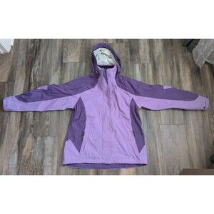 LL Bean Women’s Winter Jacket Purple 3 In 1 Polartec Weather Channel M-Reg OCFA4